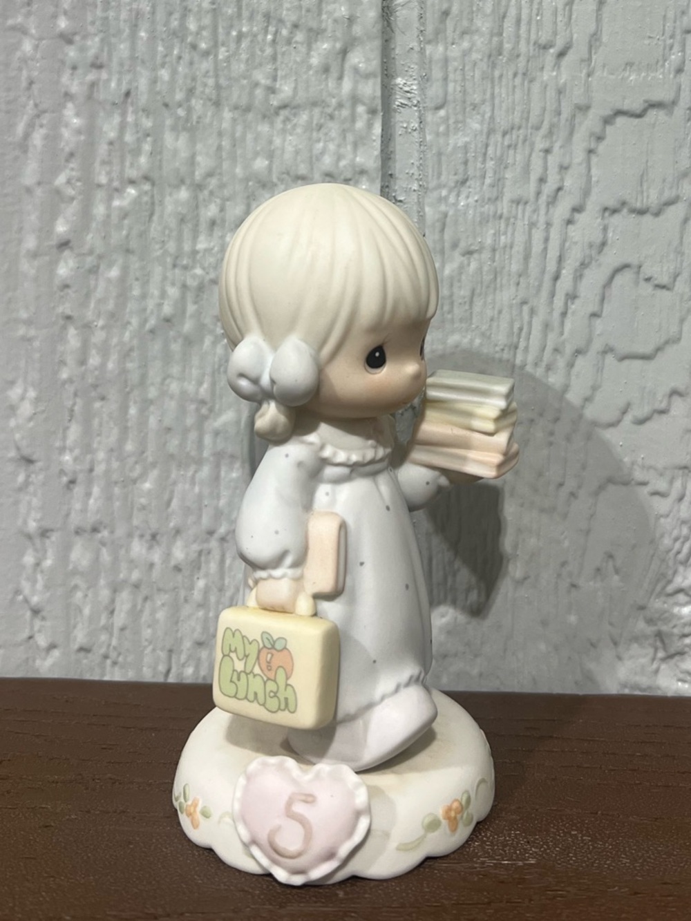 Precious Moments Growing in Grace porcelain Blonde Girl with Books Birthday #5